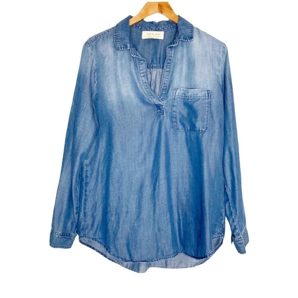 Cloth & Stone | Chambray Long Sleeve Top